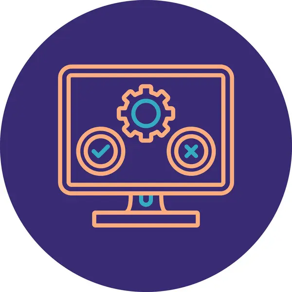 Bilgisayar. Web simgesi basit illüstrasyon