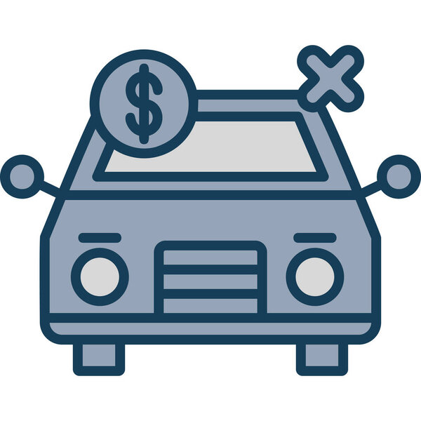 car insurance insurance icon in filled outline style