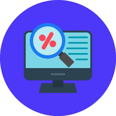 Analiz. Web simgesi basit illüstrasyon