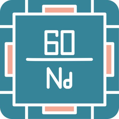 6 sayısının modern bir simgesinin vektör çizimi