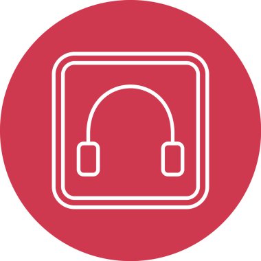 Kulaklık simgesinin vektör illüstrasyonu