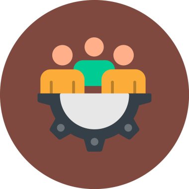 insanlar grup toplantı simgesi düz biçimli