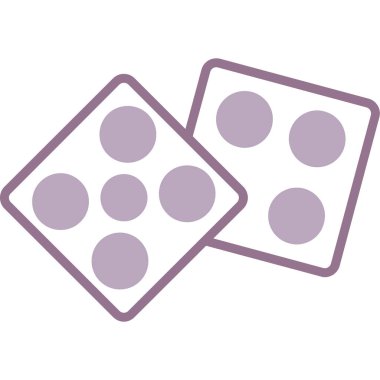 Dices, Her Kullanım İçin Basit Vektör Simgesi