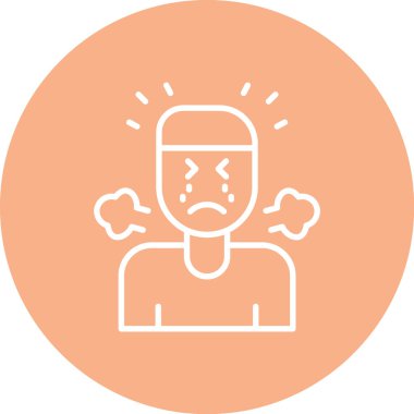 Maskeli bir adamın vektör çizimi.