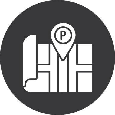 konum haritası simgesi ana hat biçiminde