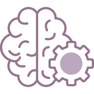 Beyin. Web simgesi basit illüstrasyon