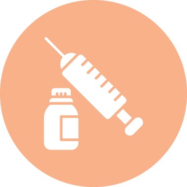 Aşı. Web simgesi basit illüstrasyon