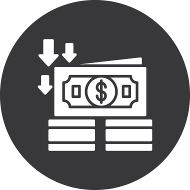 Para simgesinin vektör illüstrasyonu