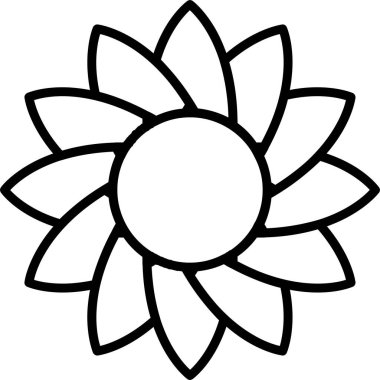 çiçek doğa simgesi ana hatlarıyla