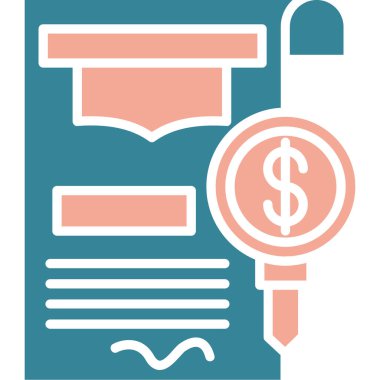 iş düz vektör simgesi