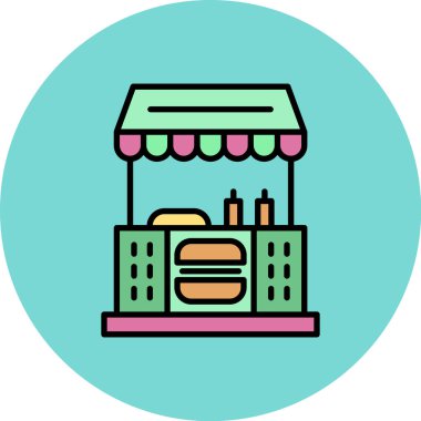 Dükkan. Web simgesi basit illüstrasyon