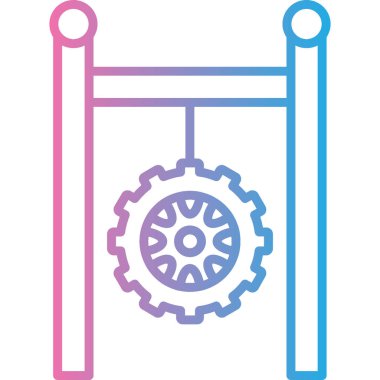 Bir bisikletin vektör çizimi