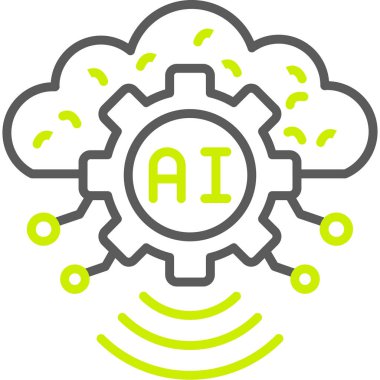 yapay makine simgesi vektör illüstrasyonu