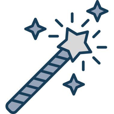 Sihirli değnek. resimleme tasarımı