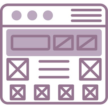 Tarayıcı arayüzü tarayıcı simgesi - taslak biçimi