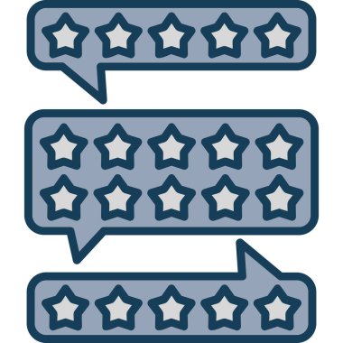 beş yıldız geribildirim simgesi