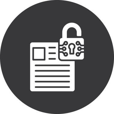 Kilit. Web simgesi basit illüstrasyon