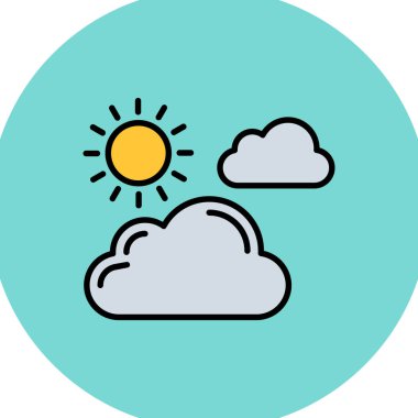 güneş vektörü düz renk simgesi