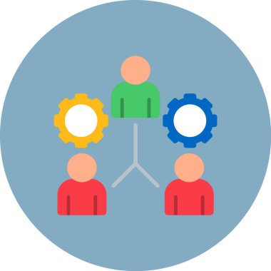 takım çalışması düz vektör simgesi