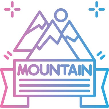 dağ ikonu vektör illüstrasyonu