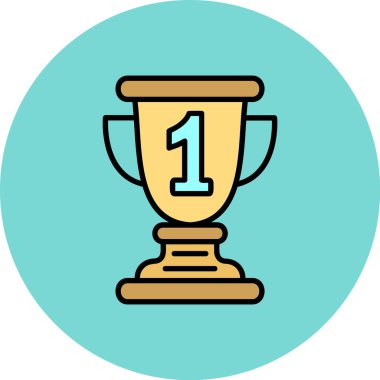 Kupa ikonu. vektör illüstrasyonu