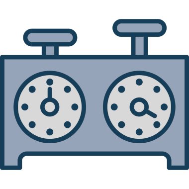 Alarm saat simgesi vektör illüstrasyonu