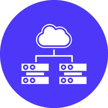 Bulut depolama vektörü simgesi düzenlenebilir