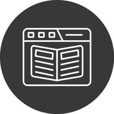 Tarayıcı. Web simgesi basit illüstrasyon