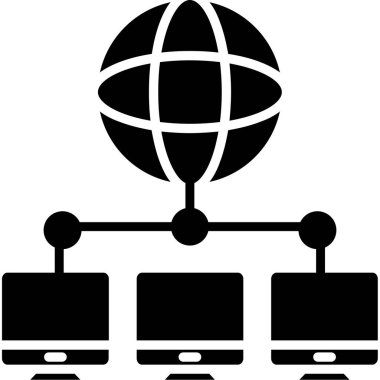 küresel ağ. Web simgesi basit illüstrasyon