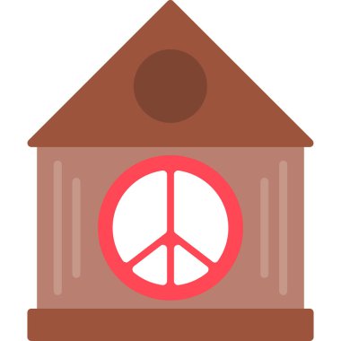 Bina. Web simgesi basit illüstrasyon