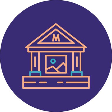 Modern yapı simgesinin vektör illüstrasyonu