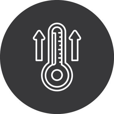 Sıcaklık simgesi, vektör illüstrasyonu