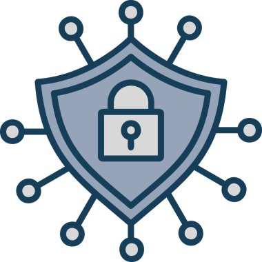 veri güvenlik kilidi vektör çizimi