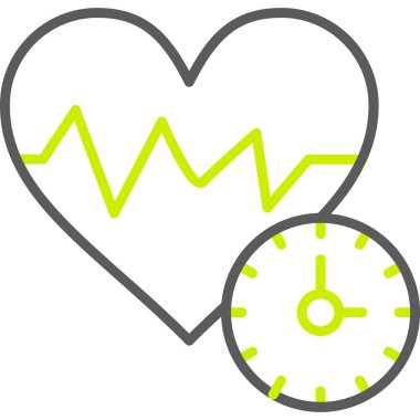 Kalp hızı vektör simgesi