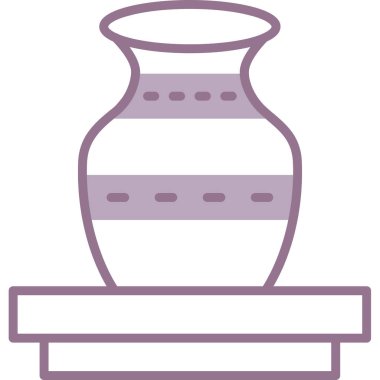 Vazo. Web simgesi basit illüstrasyon