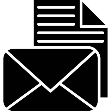 e-posta mektup simgesi katı biçimli