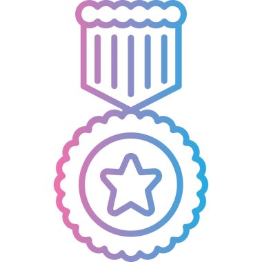 ödül madalya ikonu vektör illüstrasyonu