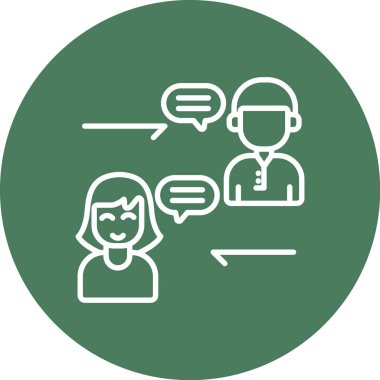 Sohbet simgesi vektör illüstrasyonu