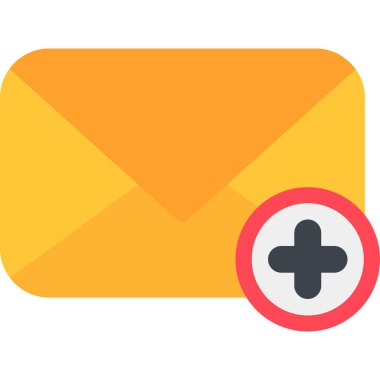 Zarf simgesi, vektör illüstrasyonu. düz tasarım biçimi