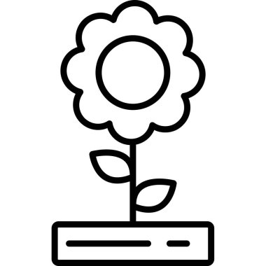 Bitki. Web simgesi basit illüstrasyon