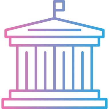 Başkent binası, illüstrasyon, vektör, beyaz arkaplanda izole edilmiş.