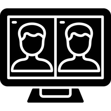 İş toplantısı simgesi, anahat stili