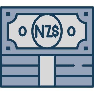 Nakit dolar fatura simgesi - taslak biçimi