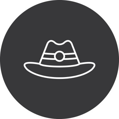 Başlıklı bir şapkanın modern simgesinin vektör çizimi