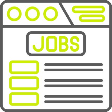 İş. Web simgesi basit illüstrasyon