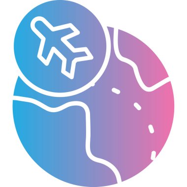 Seyahat simgesinin vektör illüstrasyonu