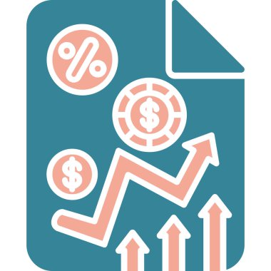 Büyüme grafiği simgesi olan iş grafiği. vektör illüstrasyonu