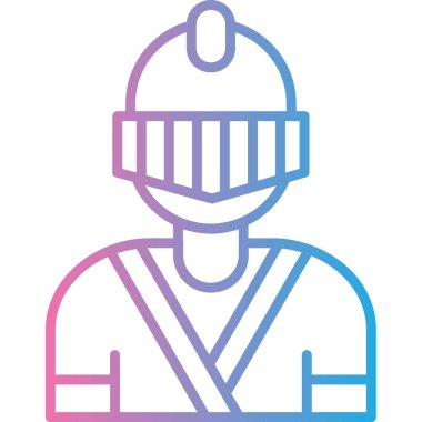 Asker. Web simgesi basit illüstrasyon