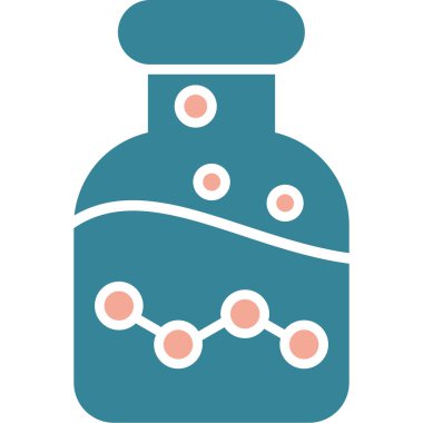 İlaç şişesi. Web simgesi basit tasarım