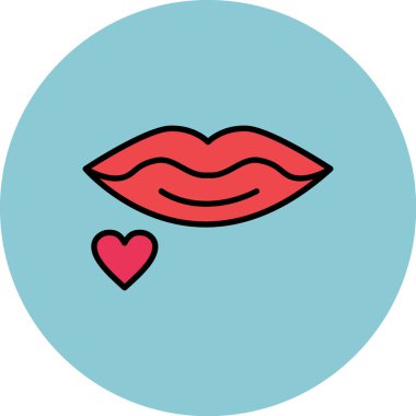 Dudaklar. Web simgesi basit illüstrasyon